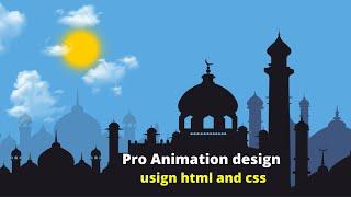 animation design use Html and Css | Moving cloud Using CSS Animation_[2020]