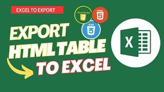 EXPORT HTML TABLE TO EXCEL JAVASCRIPT|HTML to Excel|SheetJS|Javascript Excel Report|Programmersbhava