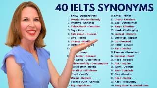 English Vocabulary | Synonyms for the 40 Most Commonly Used Words