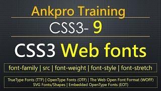 CSS3 9 - CSS3 Web fonts | How to include google fonts to web page? | TTF | OTF | WOFF | SVG | EOT