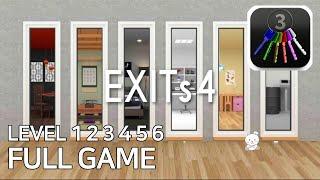 Room Escape Game EXITs4 Full Game Level 1 2 3 4 5 6 Walkthrough (EXITs)