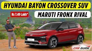 Maruti Fronx Hybrid Rival  New Hyundai Bayon Crossover  Turbo Engine  Rs 8 Lakh SUV