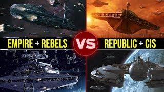 Empire and Rebels vs. Republic and CIS: Who Would Win? | Star Wars Galactic Versus