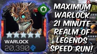21 Minute Warlock Realm of Legends Speedrun - MAXIMUM WARLOCK - Marvel Contest of Champions