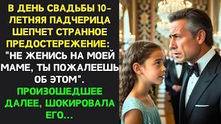 В день свадьбы падчерица шепотом ПРЕДОСТЕРЕГАЕТ -НЕ ЖЕНИСЬ на моей маме. Правда оказалась ШОКИРУЮЩЕЙ