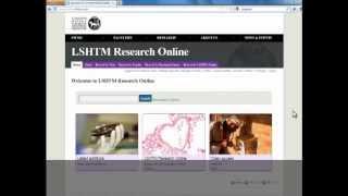 How to use LSHTM Research Online