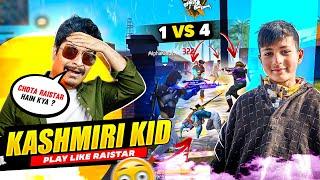 Fantastic Kashmiri Kid Boy 1 VS 4 Play Like Raistar in Free Fire