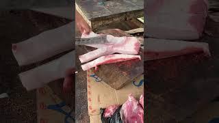 Pork meat skills 4 pcs cutting
