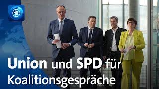 Union und SPD einigen sich auf Koalitionsverhandlungen