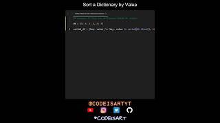 Sort a Dictionary by Value in Python | Python Examples | Python Coding Tutorial | Python Interview