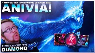 A NEW UNRANKED TO DIAMOND! ANIVIA Vs SHEN MID!?! | League of Legends