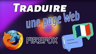 Traduire une page Web avec Firefox