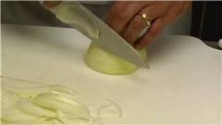 Food Cutting & Slicing : How to Thinly Slice an Onion