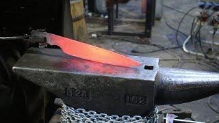 Making a meat chefs knife.