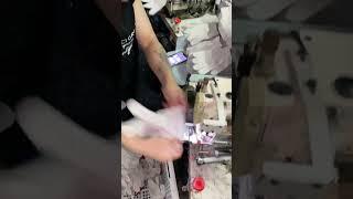 Cotton yarn gloves elastic bands sewing process