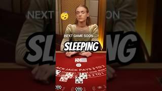 Dealer falls asleep mid-game  #blackjack #blackjackcasino #online #rainbet
