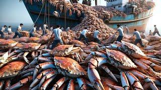 How fishermen catch king crab like this, catching billions of Alaska red king crabs