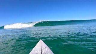 SURFING PUMPING OVERHEAD & OFFSHORE WAVES! (RAW POV)