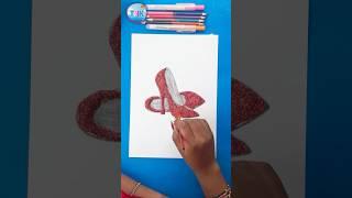 Pretty Glitter Fashion Art #glitter #artforkids #kidsart #howtodraw #youtube #shorts