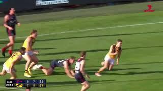 Hostplus SANFL GF Snapshot - Norwood's Declan Hamilton dodges and snaps