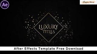 Elegant Luxury Wedding Titles - Free Download After Effects Template