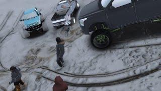 Its SNOWING the City! Truck Shenanigans! LiveSTREAM #280 NRPV3 (GTA 5 FIVEM) ​⁠