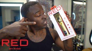 RED BY KISS GOLD CORDLESS CLIPPER UNBOXING