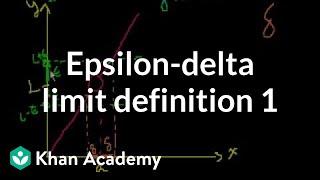 Epsilon-delta limit definition 1 | Limits | Differential Calculus | Khan Academy