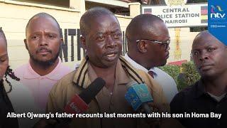 Albert Ojwang's father recounts last moments with his son before arrest in Homa Bay