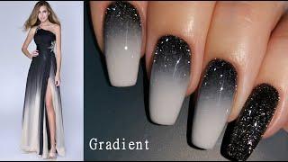 Ombre Black Gradient / Омбре Черный Градиент / Manicure