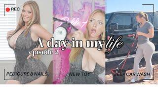 Day In My Life Ep. 2: New Aooxooa Mens Wing Toy, Jeep Car Wash, Pedicure, New Nails Badd Angel Vlog