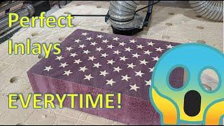 How to create perfect inlays with a CNC every time // Woodworking // Tutorial //