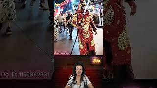 ️ Modern Warrior Walking in Golden Armor on the Streets of Chang’an Xi’an #warrior #streetstyle