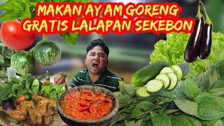 MAKAN AYAM GORENG SEBIJI, GRATIS LALAPAN SEKEBON SAMBEL BLEDAGNYA NIKMAT#kulinerbogor