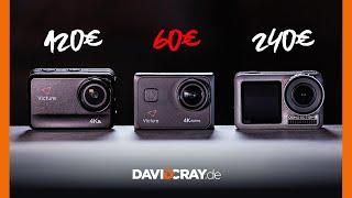 BILLIG vs. TEUER: Welche Action Cam lohnt sich? Osmo Action vs AC940 vs AC920 (review) I David Cray