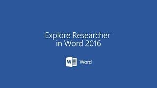 Explore Researcher in Microsoft Word