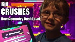 7 Year Old CRUSHES New Geometry Dash 2.1 Level