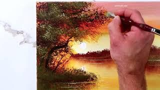 Sunrise Landscape | Landscape Painting | Easy for Beginners