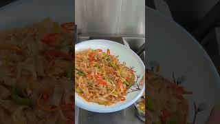 Auto Machine for Fried Noodles with Red and Green Chili in Chinese Cooking Way|Food Recipe