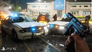 ⁴ᴷ⁶⁰ GTA 6 PS5 Graphics!? Action Gameplay - Heist & Police Chase! Ray Tracing Graphics / GTA V Mod