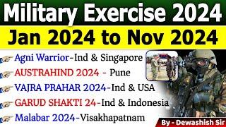 Military Exercises 2024 Current Affairs | युद्ध अभ्यास 2024 | Jan to Nov 2024 | Current Affairs 2024