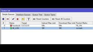 Mikrotik Limit Speed Facebook