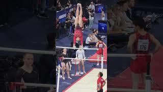 Ellie Black training her own skill on Uneven Bars - Paris World Cup 2022