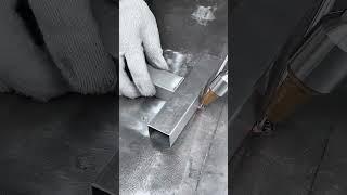 The laser welding machine gets the job done quickly, with clean seams.