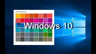 Windows 10 | Как изменить цвет фона, цвет окна, цвет меню «Пуск» и панели задач?