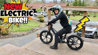 Can I Jump It?! I Got An Electric Bike!! Thumpstar Electric Balance Bike!