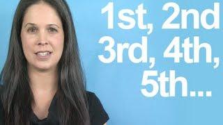 How to Pronounce ORDINAL NUMBERS -- American English