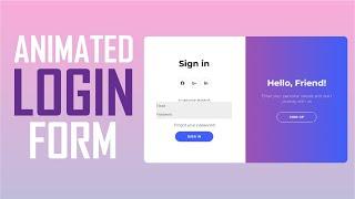 How to Build an Animated Login Form (HTML, CSS, JavaScript)