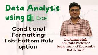 Conditional Formatting: Top and Bottom Rule || Excel Tutorials || Dr. Atman Shah