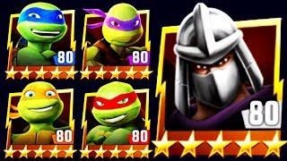  ALL NICK TURTLES DEFEAT SHREDDER BOSS (TMNT LEGENDS)